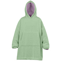 Thumbnail for Pastel Pistachio Green and Lilac Youth Reversible Hoodie