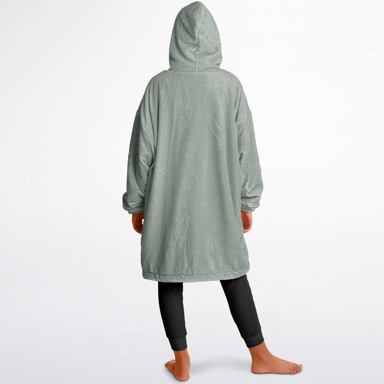 Neutral Ash Gray and Sand Youth Reversible Hoodie