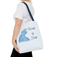 Thumbnail for Walk by Faith Tote Bag — Inspirational Scripture Beach Tote