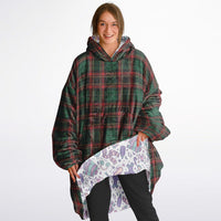 Thumbnail for Christmas Pattern Checkered 2 and Winter Bear Oversized Reversible Hoodie