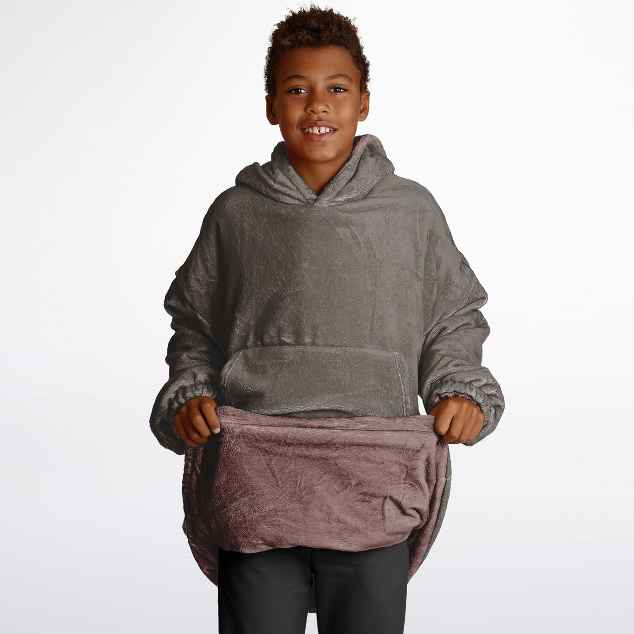 Earthy Tones Sandstone and Rose Taupe Youth Reversible Hoodie