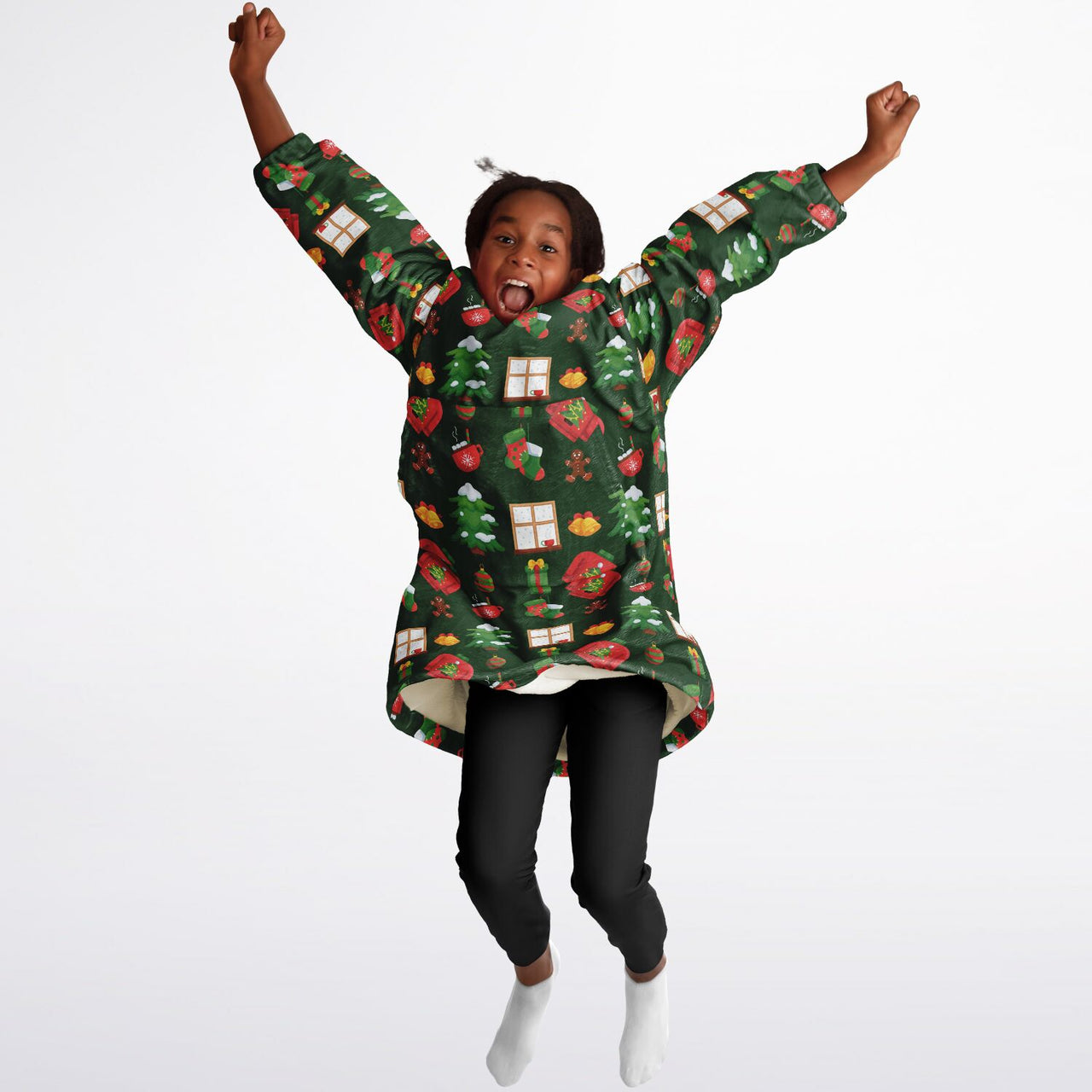 Green Christmas Pattern Youth Standard Hoodie
