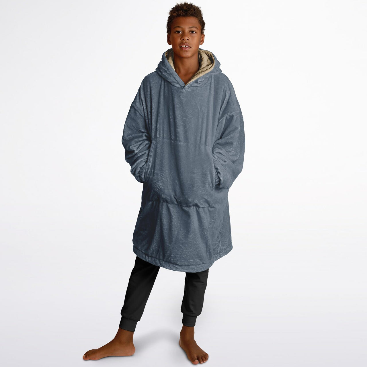 Neutral Sand and Slate Youth Reversible Hoodie