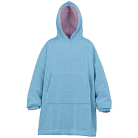Thumbnail for Pastel Lilac and Sky Blue Youth Reversible Hoodie