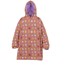 Thumbnail for Animal 2 and Smores Pattern Oversized Youth Reversible Hoodie