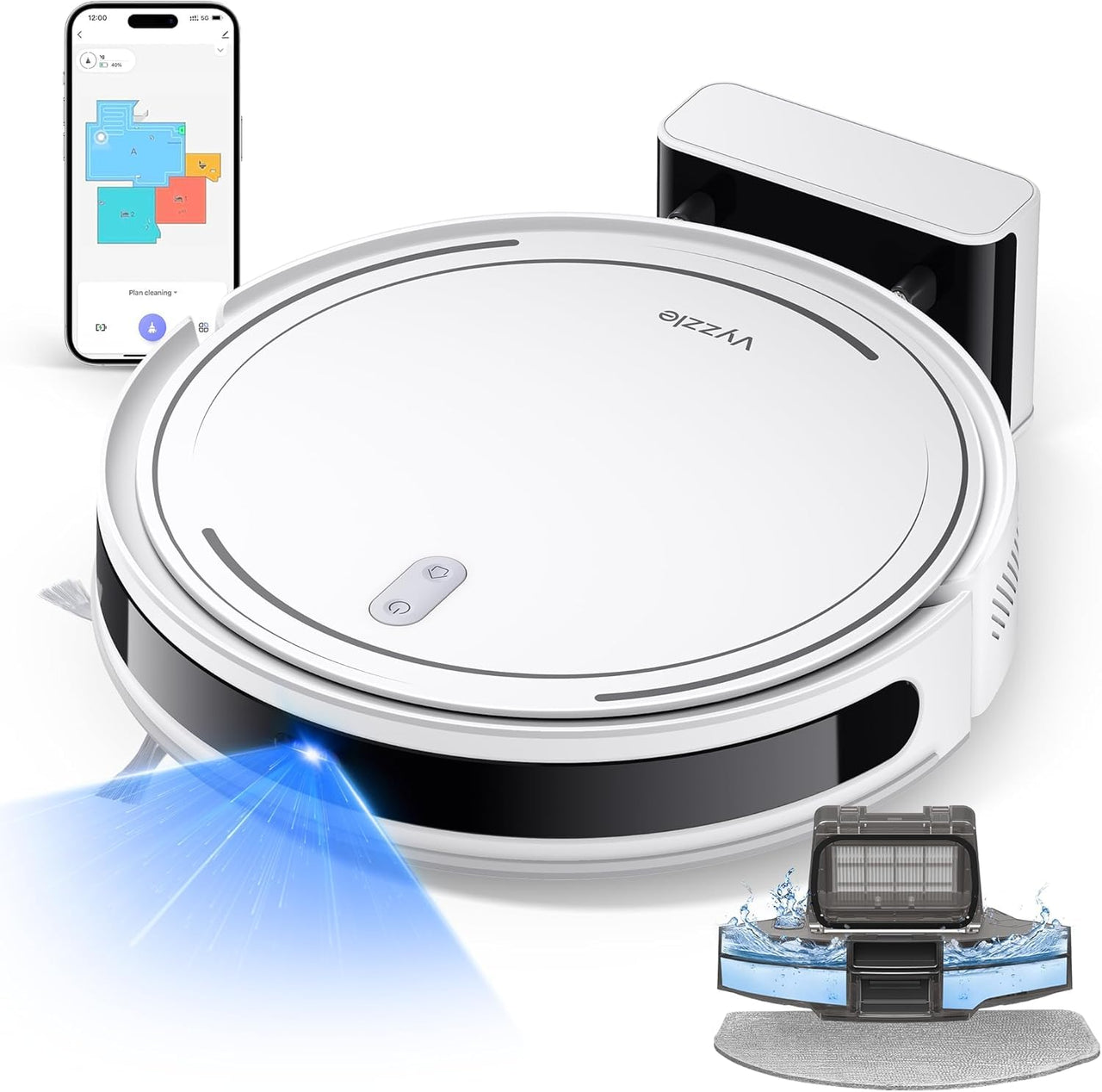 MaxSweep 5000Pa Robot Vacuum & Mop - Lidar Navigation with App & Voice Control