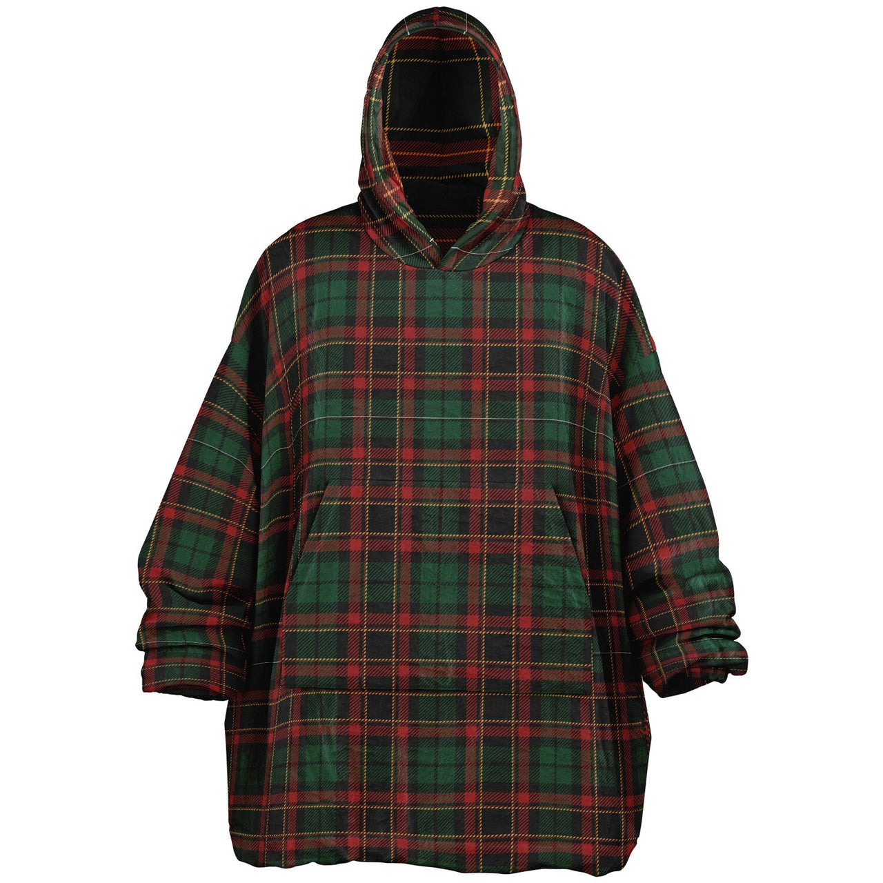 Christmas Pattern Checkered 2 and Checkered 1 Oversized Reversible Hoodie