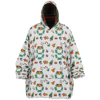 Thumbnail for Christmas Pattern Winter Christmas and Checkered 1 Oversized Reversible Hoodie