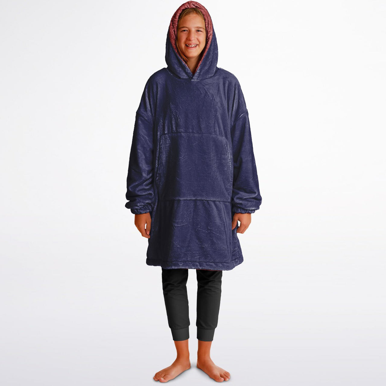 Jewel Deep Amethyst and Opulant Ruby Youth Reversible Hoodie