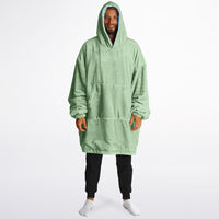 Thumbnail for Pastel Pistachio Green and Sky Blue Oversized Reversible Hoodie