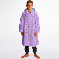 Thumbnail for Animal 1 and Animal 2 Pattern Design Oversized Youth Reversible Hoodie