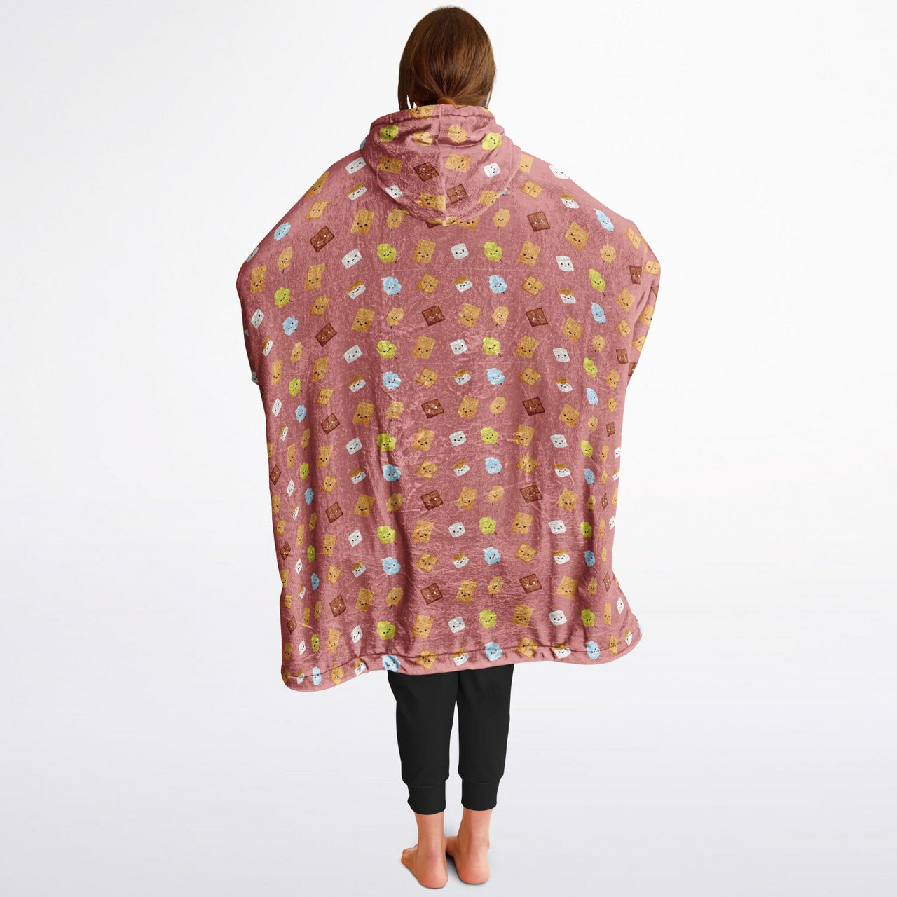 Animal 1 and Smores Pattern Oversized Reversible Hoodie