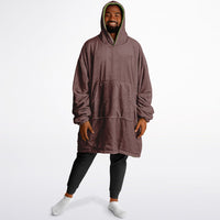 Thumbnail for Earthy Tones Olive Drab and Rose Taupe Oversized Reversible Hoodie