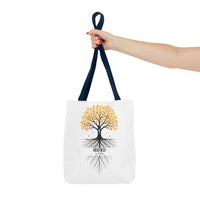 Thumbnail for Rooted Tree of Life Autumn Tote Bag — 'ROOTED IN HIM' Canvas Tote