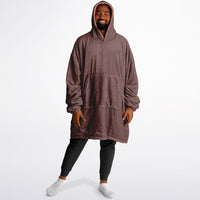 Thumbnail for Earthy Tones Roman Peach and Rose Taupe Oversized Reversible Hoodie