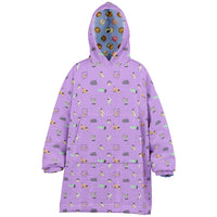 Thumbnail for Animal 1 and Animal 2 Pattern Design Oversized Youth Reversible Hoodie