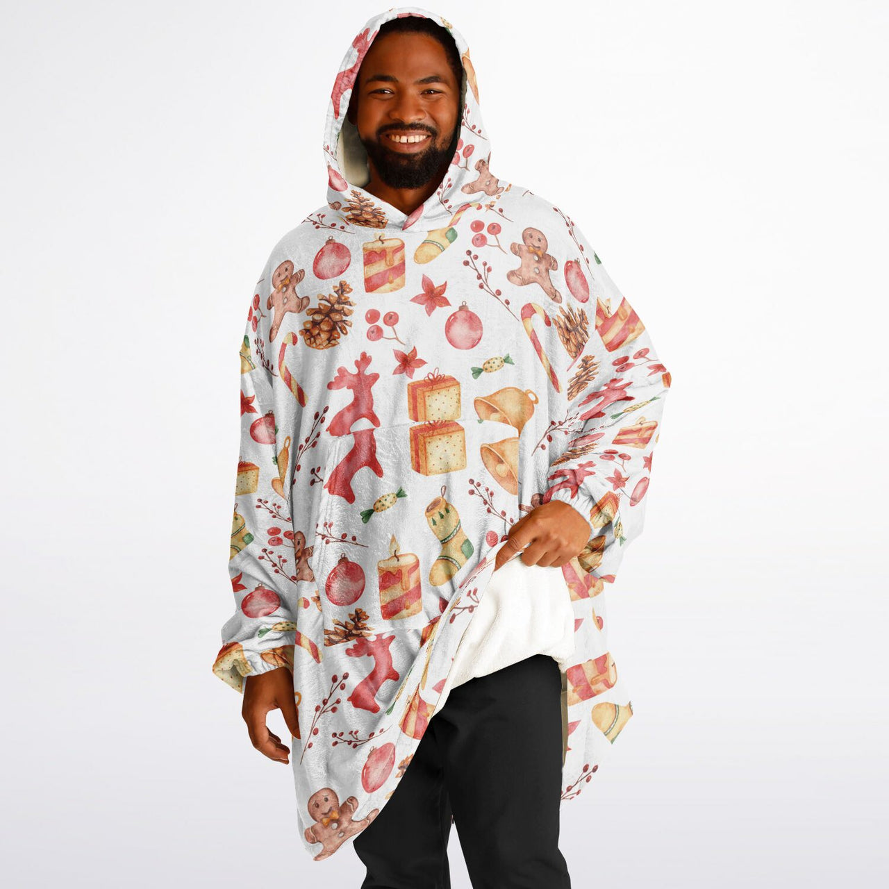 Red Christmas Pattern Adult Standard Hoodie