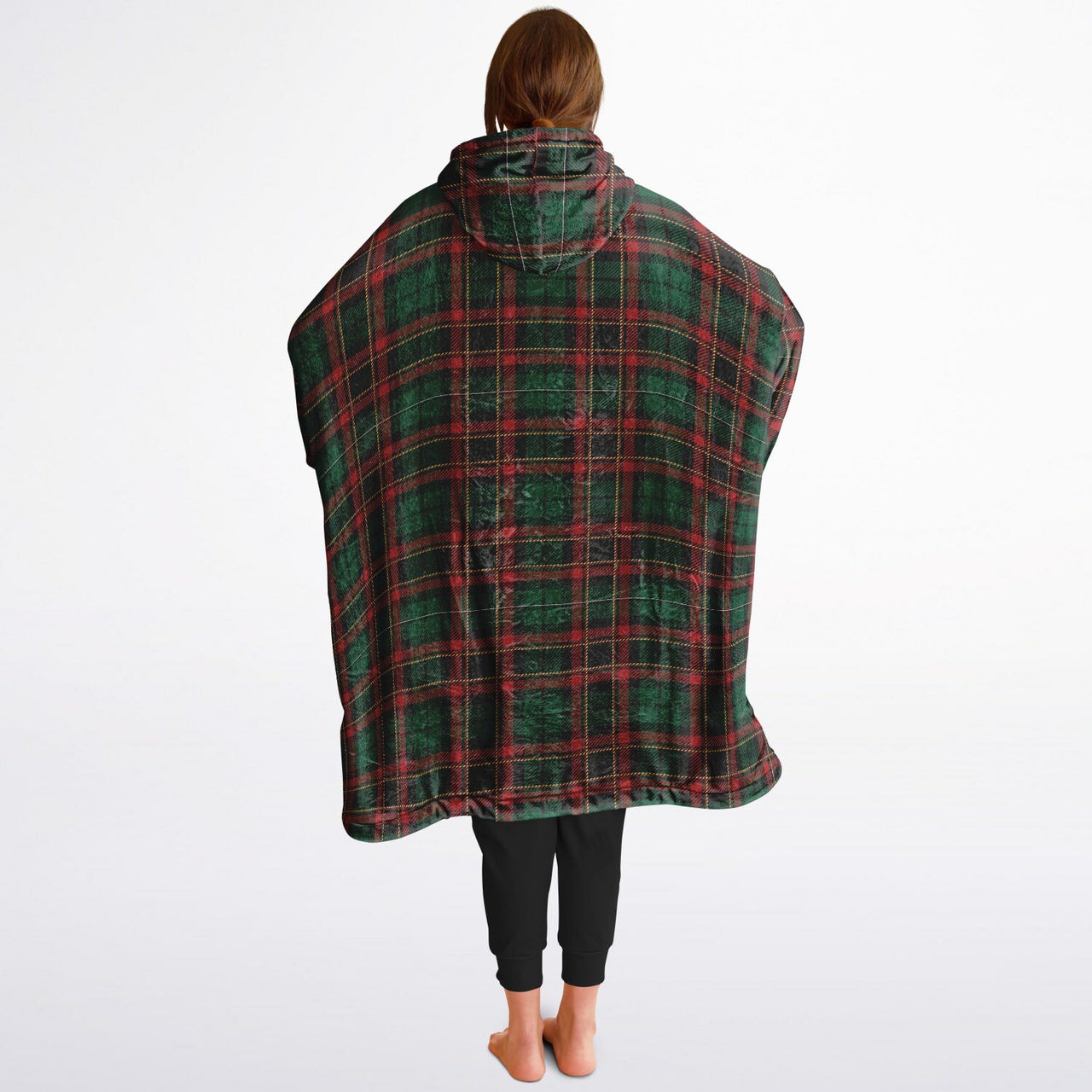 Christmas Pattern Checkered 2 and Checkered 1 Oversized Reversible Hoodie