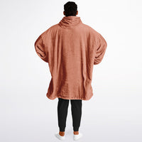 Thumbnail for Earthy Tones Roman Peach and Rose Taupe Oversized Reversible Hoodie