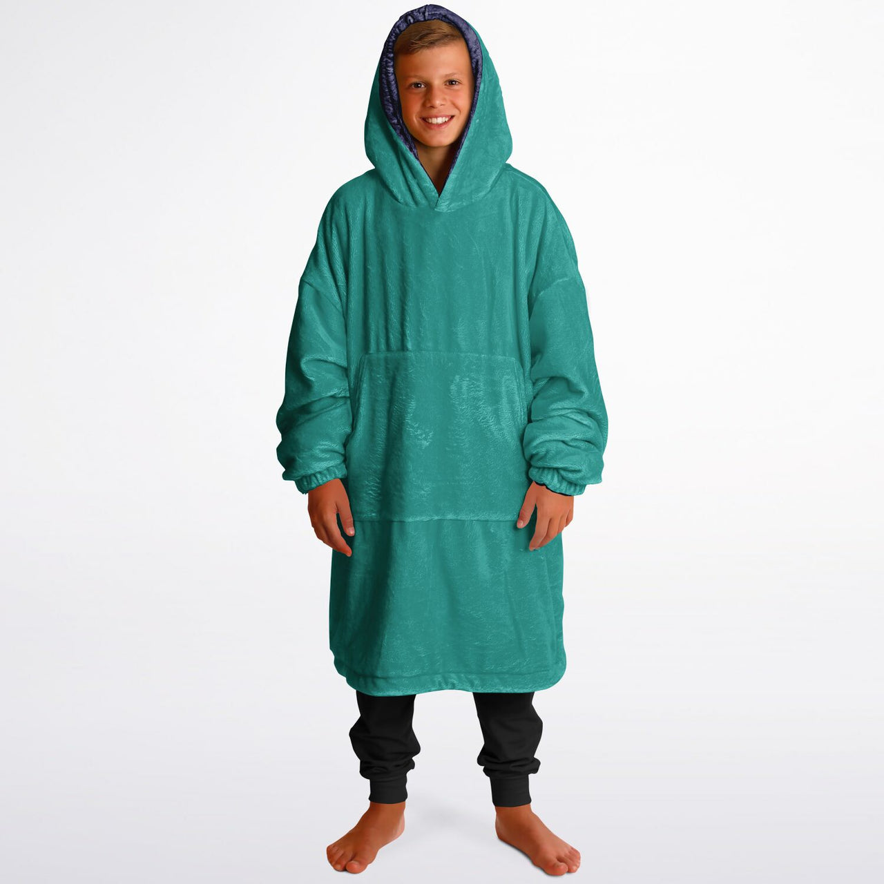 Jewel Emeral Green ang Deep Amethyst Youth Reversible Hoodie