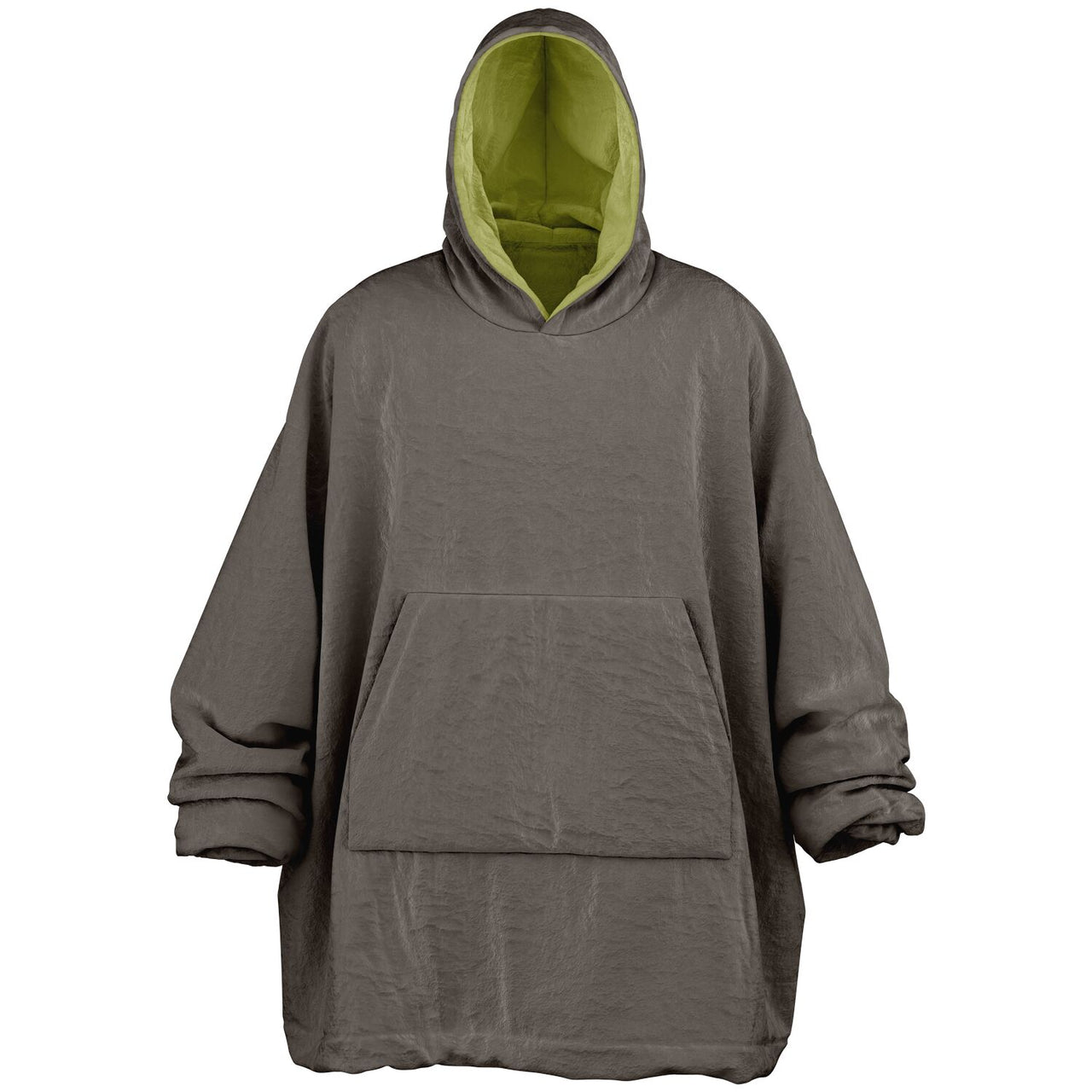 Earthy Tones Sandstone and Olive Green Oversized Reversible Hoodie