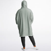 Thumbnail for Neutral Ash Gray and Slate Oversized Reversible Hoodie