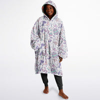 Thumbnail for Christmas Pattern Checkered 1 and Winter Bear Oversized Reversible Hoodie