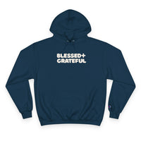 Thumbnail for Blessed + Grateful Champion Hoodie — Minimalist Faith Pullover