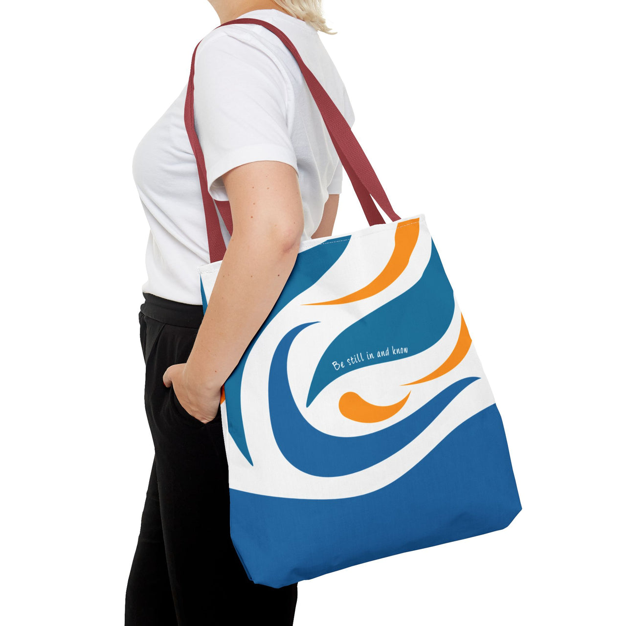 Be Still & Just Listen Wave Tote — Beachy Canvas Tote