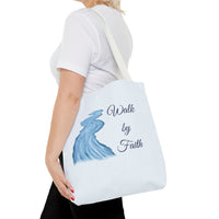 Thumbnail for Walk by Faith Tote Bag — Inspirational Scripture Beach Tote