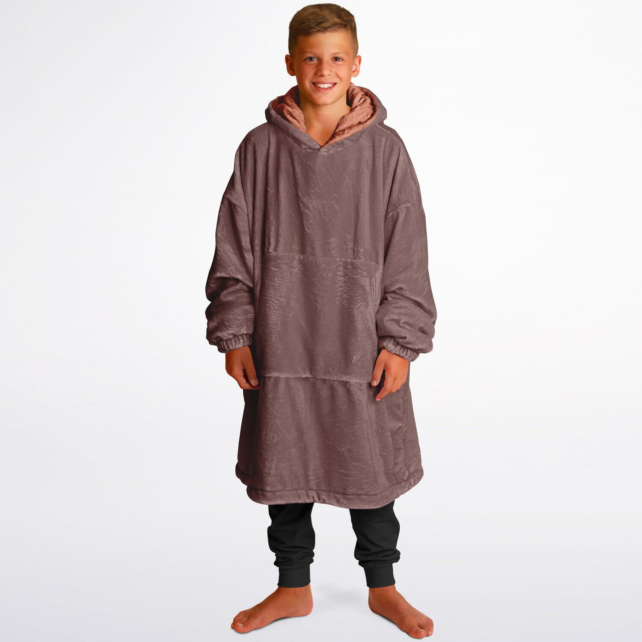 Earthy Tones Rose Taupe and Roman Youth Reversible Hoodie