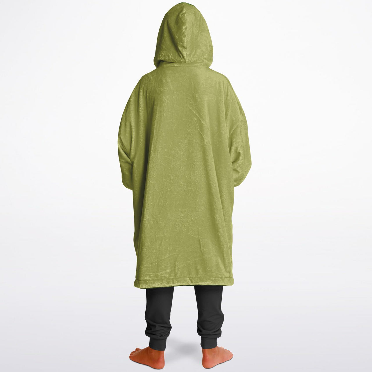 Earthy Tones Olive Drab and Olive Green Youth Reversible Hoodie