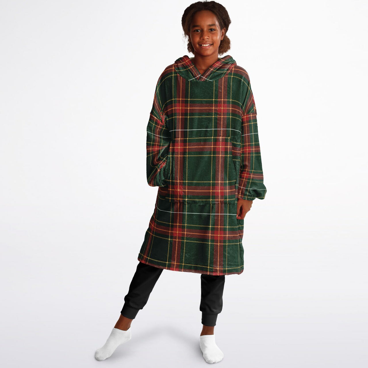Christmas Pattern Checkered 1 Youth Standard Hoodie