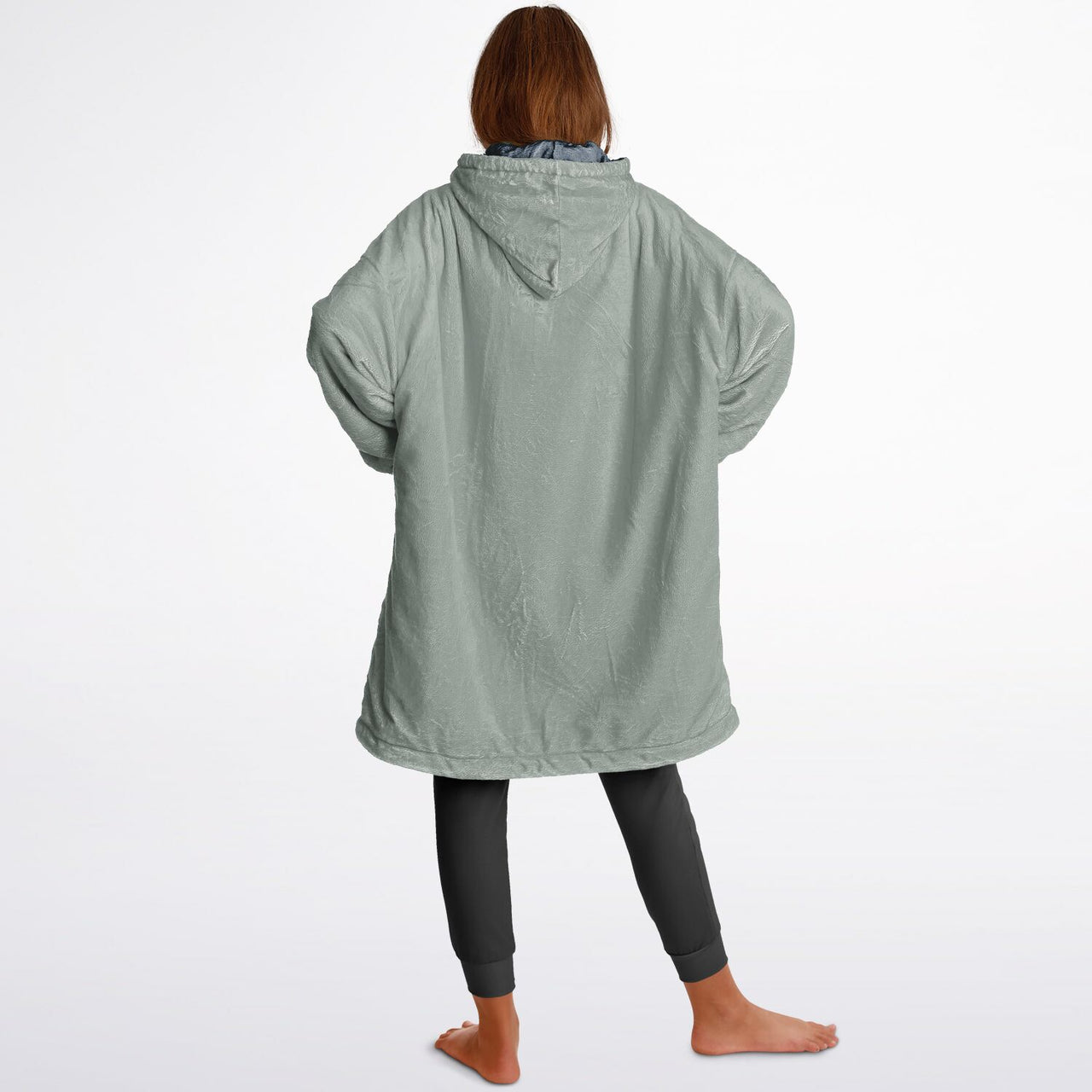 Neutral Slate and Ash Gray Youth Reversible Hoodie