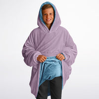 Thumbnail for Pastel Lilac and Sky Blue Youth Reversible Hoodie