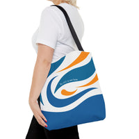 Thumbnail for Be Still & Just Listen Wave Tote — Beachy Canvas Tote
