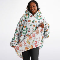 Thumbnail for Christmas Pattern Winter Christmas and Red Christmas Oversized Reversible Hoodie