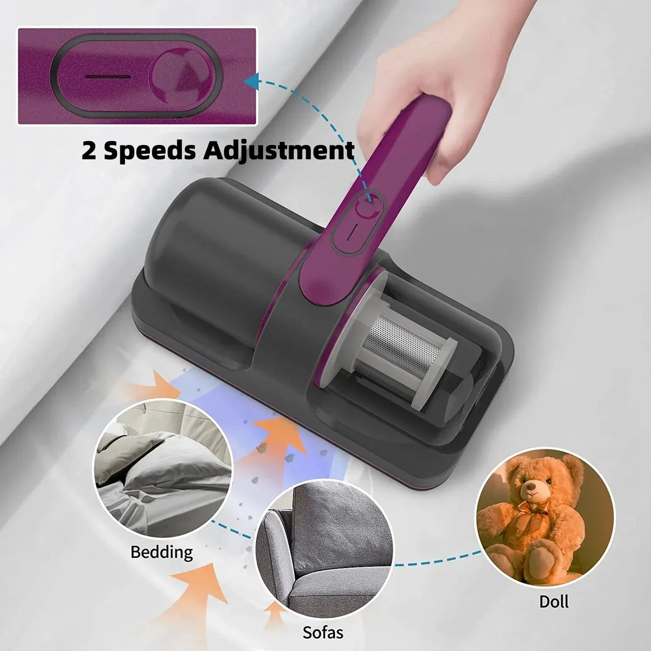Cordless UV-C Bed Vacuum Pro