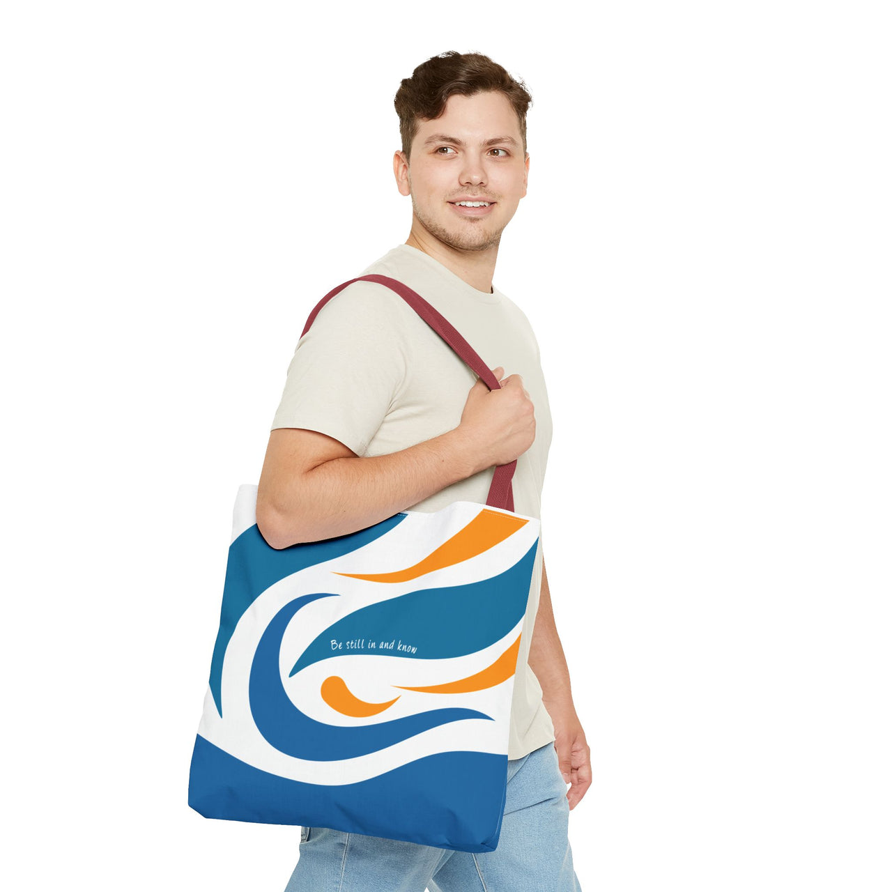 Be Still & Just Listen Wave Tote — Beachy Canvas Tote