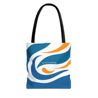 Thumbnail for Be Still & Just Listen Wave Tote — Beachy Canvas Tote