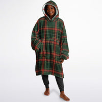 Thumbnail for Christmas Pattern Winter Cat and Checkered 1 Oversized Reversible Hoodie