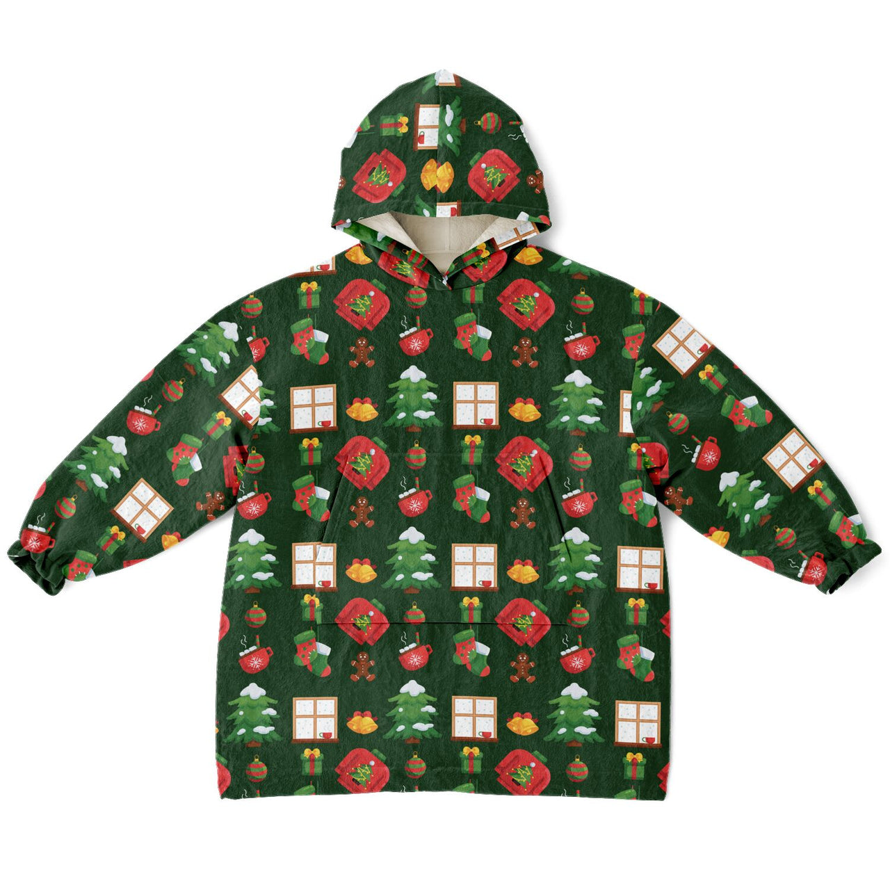 Green Christmas Pattern Youth Standard Hoodie