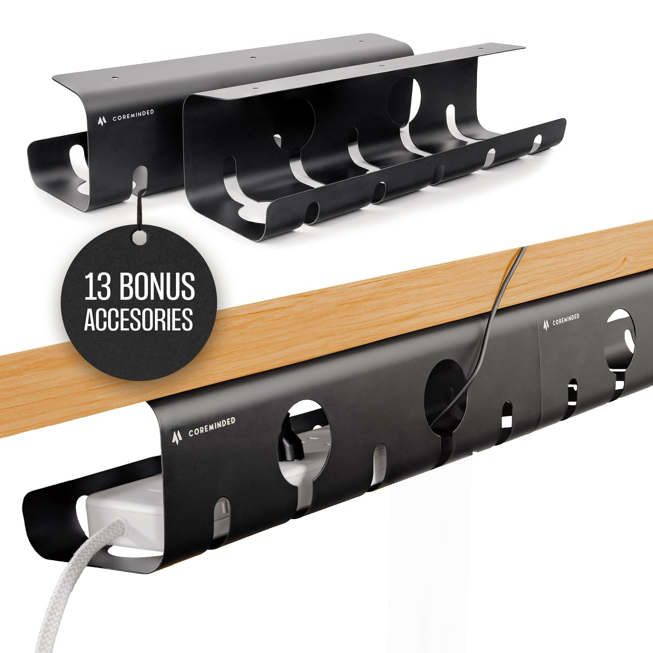 Easy Mount Dual Cable Organizer Trays