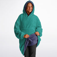 Thumbnail for Jewel Emeral Green ang Deep Amethyst Youth Reversible Hoodie