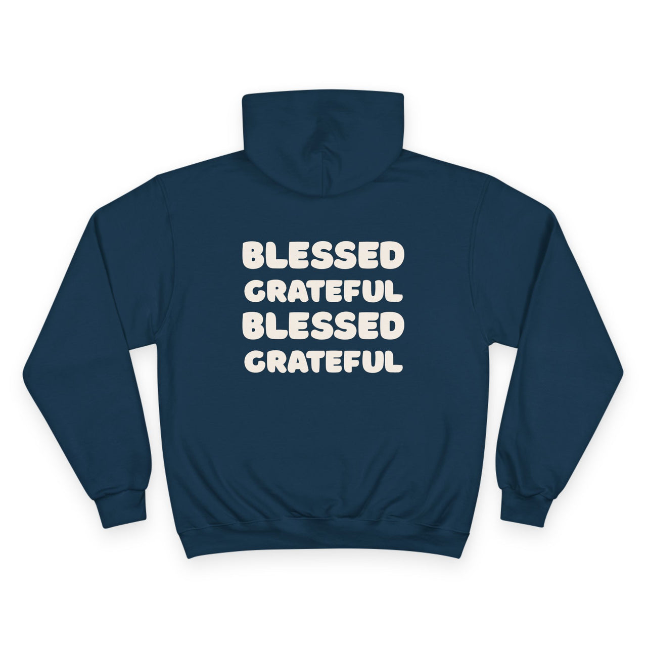 Blessed + Grateful Champion Hoodie — Minimalist Faith Pullover