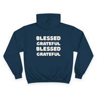 Thumbnail for Blessed + Grateful Champion Hoodie — Minimalist Faith Pullover