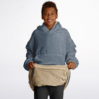 Thumbnail for Neutral Sand and Slate Youth Reversible Hoodie