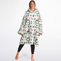 Thumbnail for Christmas Pattern Winter Christmas and Red Christmas Oversized Reversible Hoodie