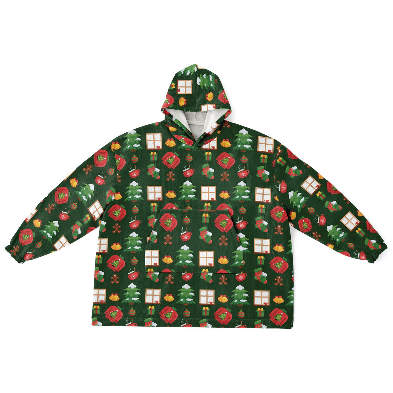 Green Christmas Pattern Adult Standard Hoodie