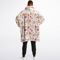 Thumbnail for Christmas Pattern Red Christmas and Winter Bear Oversized Reversible Hoodie